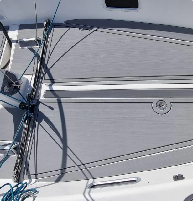 Grey dfy EVA foam boat decking panels with a clean design